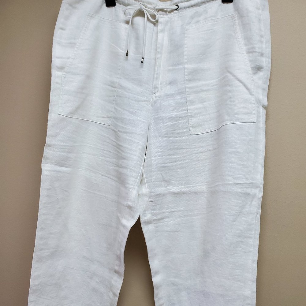 Liz Claiborne White 💯 Linen Pants